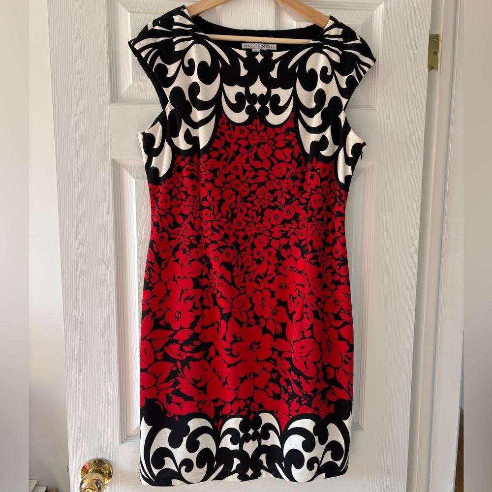 Red and black dress